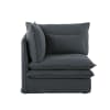 Eckelement für Sofa mit Leinenbezug, anthrazitgrau
